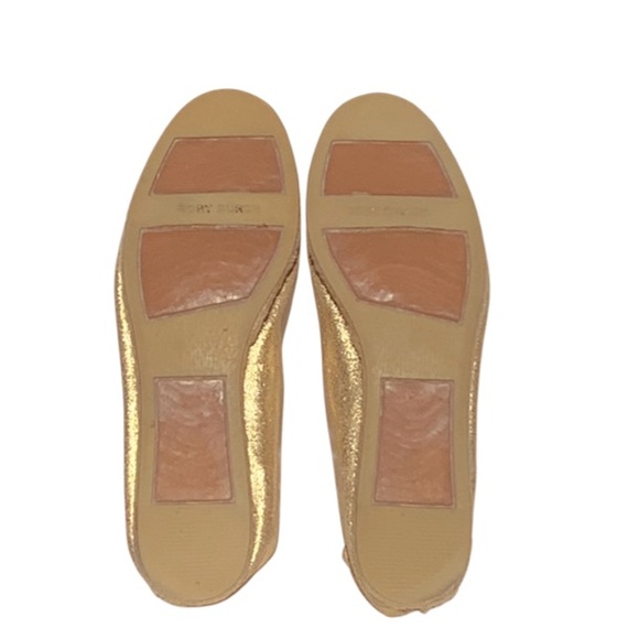 Tory Burch Reva Metallic Gold Leather Espadrilles - Picture 5 of 8